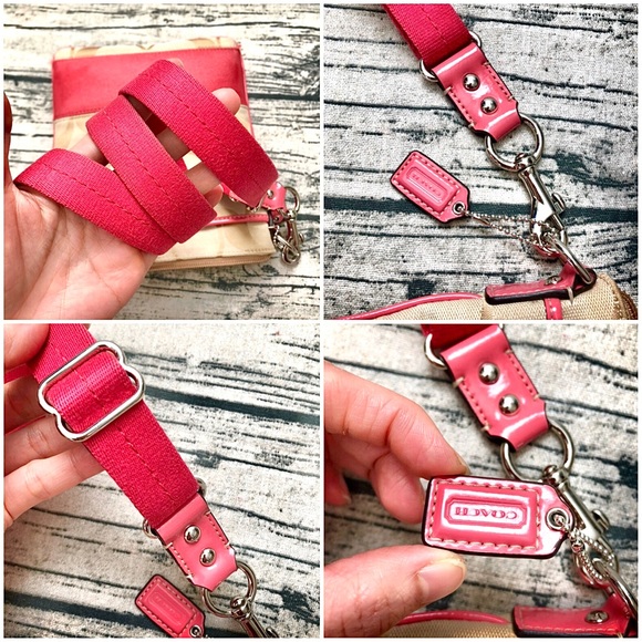 HP💘COACH⚡️Auth Signature Jacquard Crossbody Bag - Picture 8 of 10